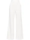 Saiid Kobeisy Lime Green Straight-fit Pants In White