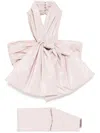 Saiid Kobeisy Strapless Draped Bow Set In Pink