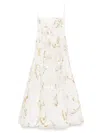 Saiid Kobeisy Embroidered Strapless Midi Dress In Neutral
