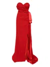 Saiid Kobeisy Strapless Long Dress In Red