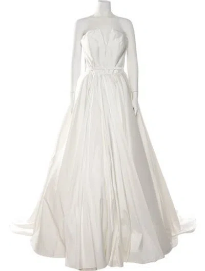 Pre-owned Saiid Kobeisy Strapless Long Dress W/ Tags In White