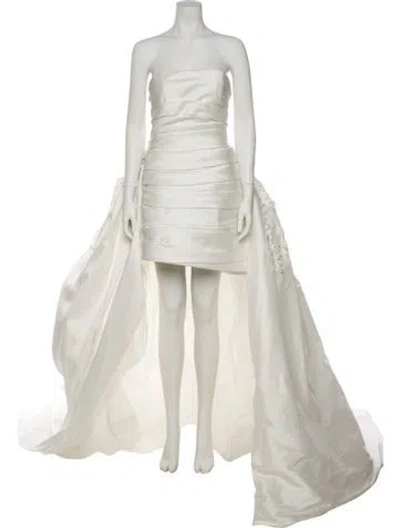 Pre-owned Saiid Kobeisy Strapless Mini Dress W/ Tags In White