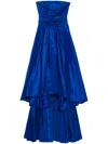 Saiid Kobeisy Strapless Taffeta Dress In Blau