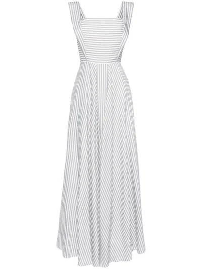 Saiid Kobeisy Striped Maxi Dress In Blau