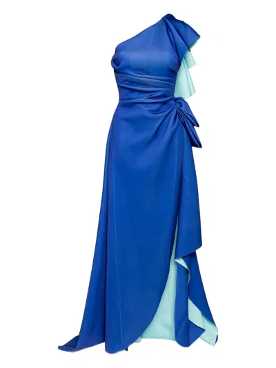 Saiid Kobeisy Taffeta Dress In Blue