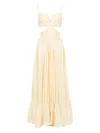 Saiid Kobeisy Taffeta Midi Dress In Neutral