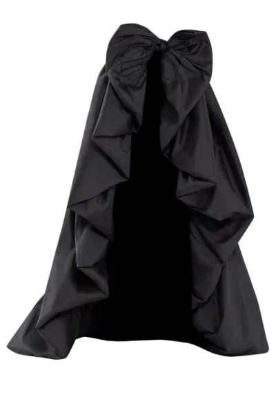 Saiid Kobeisy Taffeta Overskirt With Draped Bow In Black