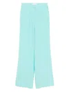 Saiid Kobeisy Jet Black Tailored Pants With Wide-leg Silhouette In Blue