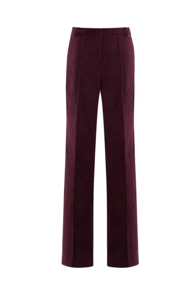 Saiid Kobeisy Tailored Straight-cut Pants In Rich Plum In Purple