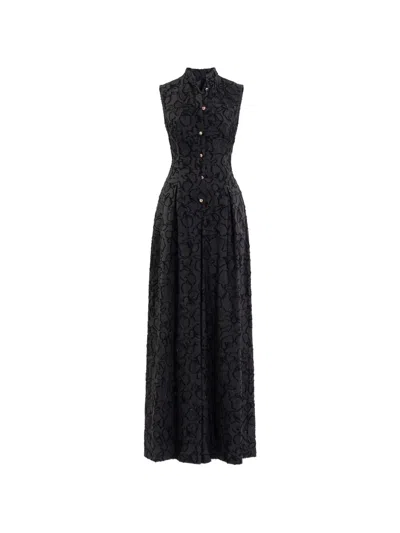 Saiid Kobeisy Textured Jumpsuit In Black