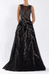 Saiid Kobeisy Beaded Tulle Gown In Multi