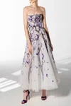 Saiid Kobeisy Beaded Tulle Midi Dress In Multi