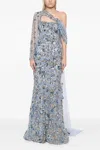 Saiid Kobeisy Beaded One-shoulder Gown In Multi