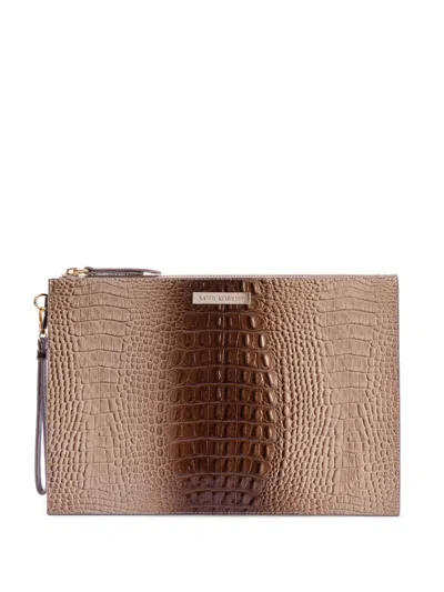 Saiid Kobeisy Tutto Clutch Bag In Neutral
