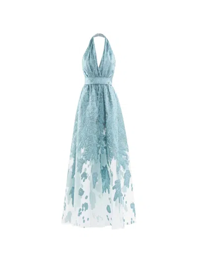 Saiid Kobeisy V-neck Jumpsuit In Blue