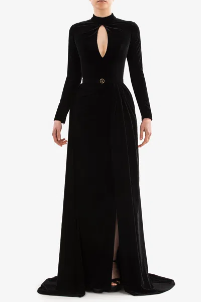 Saiid Kobeisy Velvet Gown In Multi