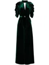 Saiid Kobeisy Velvet Jumpsuit In Green