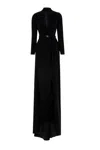 Saiid Kobeisy Velvet Long Dress In Black