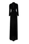 Saiid Kobeisy Velvet Long Dress In Black