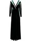Saiid Kobeisy Velvet Long Dress In Green