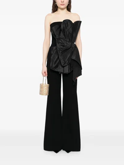 Saiid Kobeisy Voluminous Draped Moulage Jumpsuit In Black