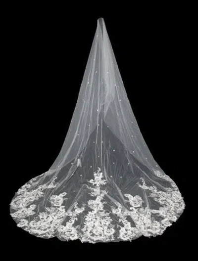 Pre-owned Saiid Kobeisy White Mesh Veil