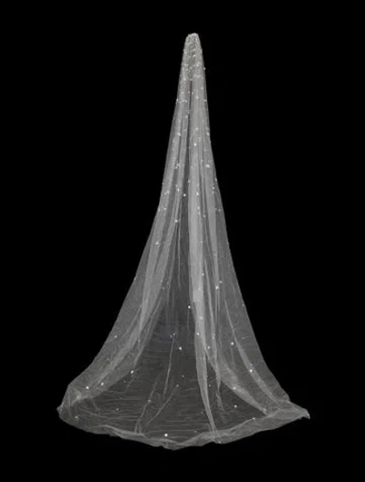 Pre-owned Saiid Kobeisy White Mesh Veil W/tags