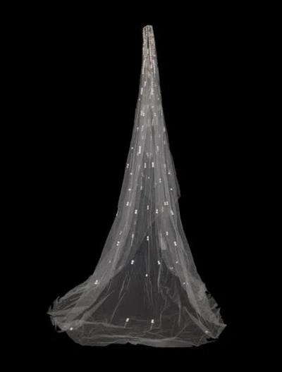 Pre-owned Saiid Kobeisy White Mesh Veil W/tags