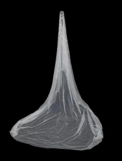 Pre-owned Saiid Kobeisy White Mesh Veil W/tags