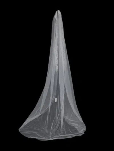 Pre-owned Saiid Kobeisy White Mesh Veil W/tags