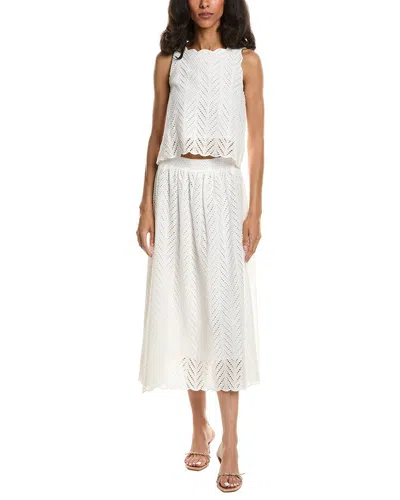 Sail To Sable 2pc Top & Midi Skirt Set In White