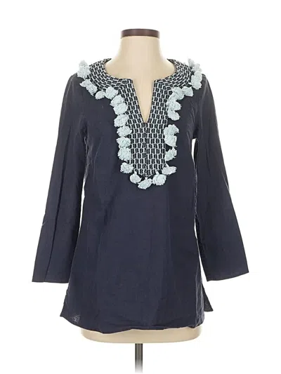 Pre-owned Sail To Sable 3/4 Sleeve Blouse In Blue