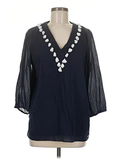 Pre-owned Sail To Sable 3/4 Sleeve Blouse In Blue