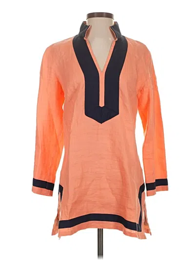 Pre-owned Sail To Sable 3/4 Sleeve Blouse In Orange
