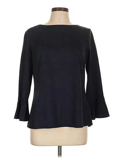 Pre-owned Sail To Sable 3/4 Sleeve Top Black Boatneck Tops