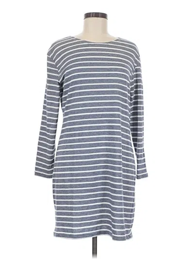 Pre-owned Sail To Sable 3/4 Sleeve Top Gray Boatneck Tops