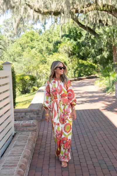 Sail To Sable Aria Midi Dress In Vintage Garden Floral In Multi
