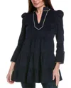 Sail To Sable Baby Corduroy Tunic Flare Dress In Blue
