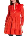 Sail To Sable Corduroy Tunic Dress In Red