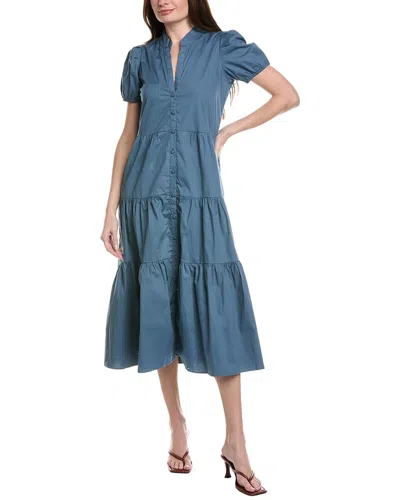 Sail To Sable Button Front Midi Dress In Multi