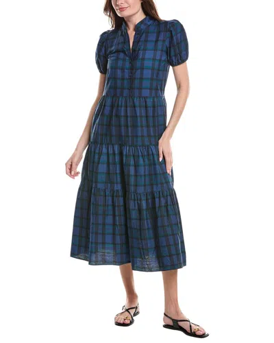 Sail To Sable Button Front Shirtdress In Blue