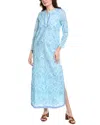 Sail To Sable Caftan Maxi Dress In Blue