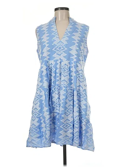 Pre-owned Sail To Sable Casual Dress In Blue