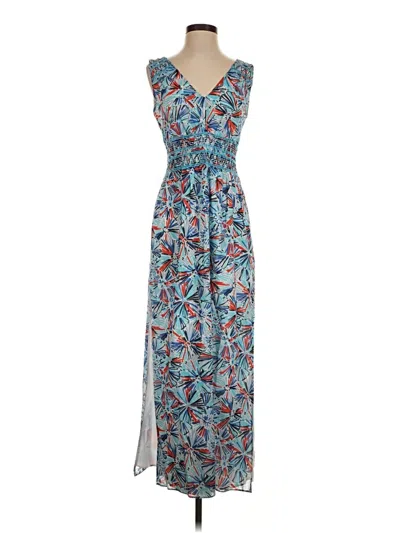 Pre-owned Sail To Sable Casual Dress In Blue