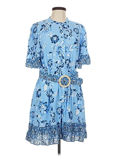 Pre-owned Sail To Sable Casual Dress In Blue