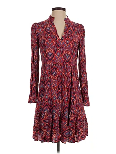 Pre-owned Sail To Sable Casual Dress In Burgundy