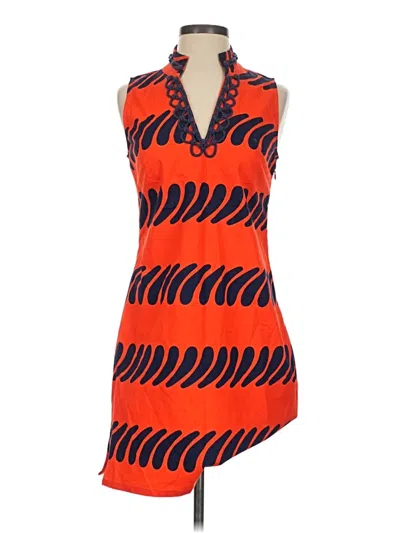 Pre-owned Sail To Sable Casual Dress In Orange
