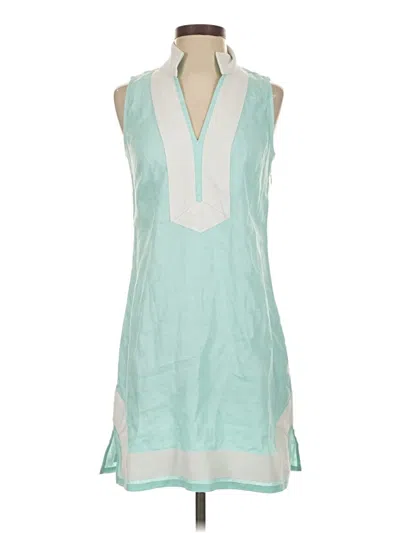 Pre-owned Sail To Sable Casual Dress In Teal