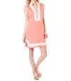 Sail To Sable Classic Sleeveless Linen Tunic Dress In Coral In Pink