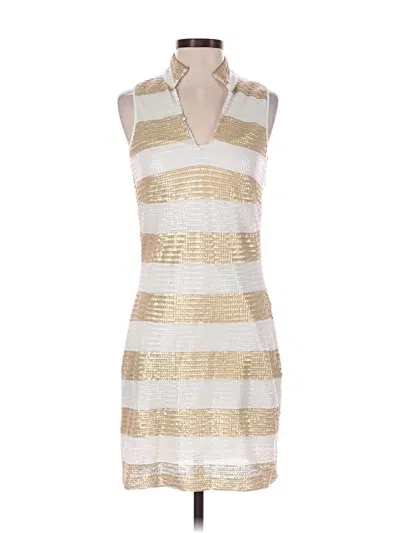 Pre-owned Sail To Sable Cocktail Dress In Gold